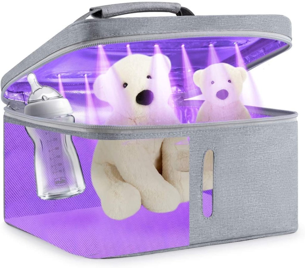 UV-C Light Bag, LED UV-C Cleaner Bag for Cell Phone, led Box Lamp USB Rechargeable for Bottle, Watch, Toothbrush, Jewelry, Underwear